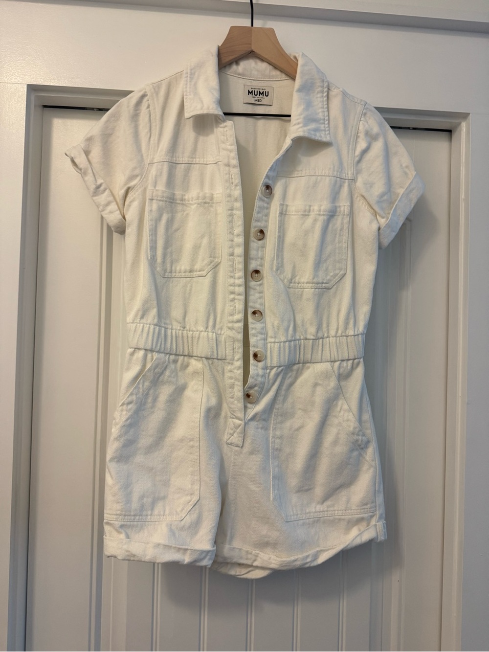 Show Me Your Mumu White Short-Sleeve Romper